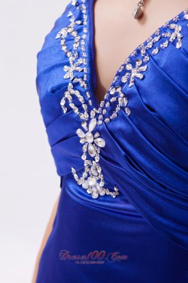 lit Embroidery Beading Brush Train Prom Evening Dress