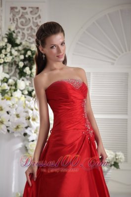 Strapless Beading Ankle-length Prom / Evening Dress