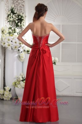 Strapless Beading Ankle-length Prom / Evening Dress