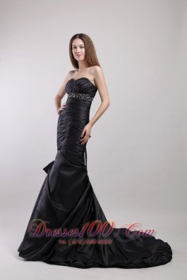 Mermaid Beading Sweetheart Court Train Prom / Evening Dress