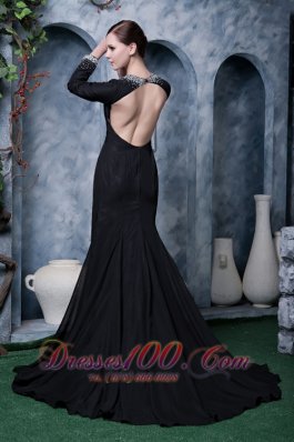 High Slit Mother Of The Bride Dress V-neck Beading