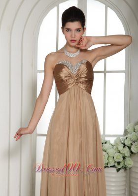 Champagne Evening Celebrity Dress Sweetheart Ruched