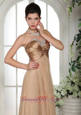 Champagne Evening Celebrity Dress Sweetheart Ruched