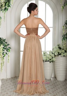 Champagne Evening Celebrity Dress Sweetheart Ruched