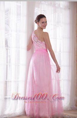 Sheath One Shoulder Applique Beaded Prom Evening Dress