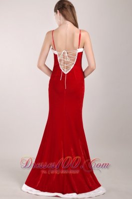 Mermaid Brush White and Red Beading Prom Dress