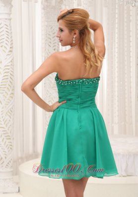 Sea Green 2013 Prom Party Dress Beaded Keyhole Open