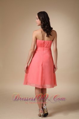 Cool Style Strapless Watermelon Red Bowknot Cocktail Dress