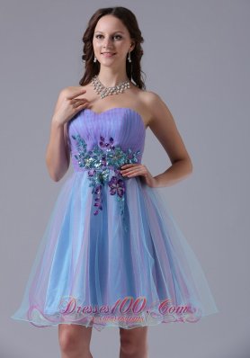 Sweetheart Short Prom Party Dress Applique Ruched