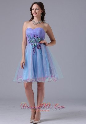 Sweetheart Short Prom Party Dress Applique Ruched