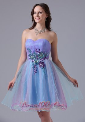 Sweetheart Short Prom Party Dress Applique Ruched