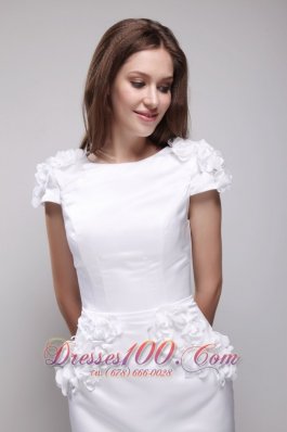 Beautiful Scoop Knee-Length White Prom Graduation Dress