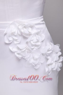 Beautiful Scoop Knee-Length White Prom Graduation Dress