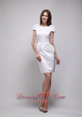 Beautiful Scoop Knee-Length White Prom Graduation Dress