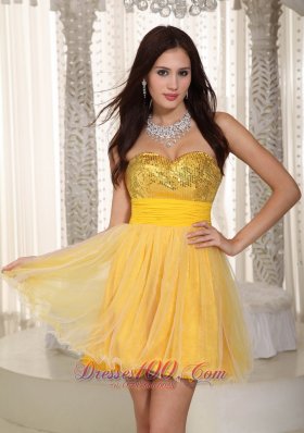 Sweetheart Mini-length Sequins Prom Celebrity Dress