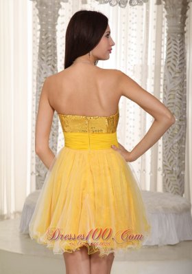 Sweetheart Mini-length Sequins Prom Celebrity Dress