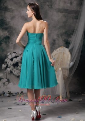 Beautiful Strapless Knee-length Prom Red Carpet Dress