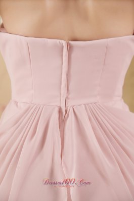 Baby Pink mini length Beading Cocktail Prom Dress