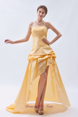 Strapless High-low Prom Dress Pick-ups Cocktail Dress