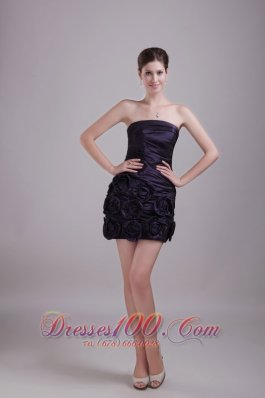 Column Sheath Strapless Mini-length Prom Nightclub Dress