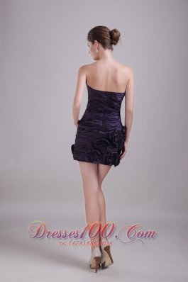 Column Sheath Strapless Mini-length Prom Nightclub Dress