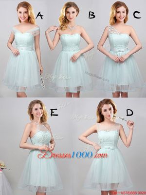 Best Selling Off the Shoulder Sleeveless Lace Up Mini Length Lace and Appliques and Belt Court Dresses for Sweet 16