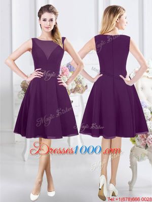 Glorious Purple V-neck Neckline Ruching Vestidos de Damas Cap Sleeves Zipper