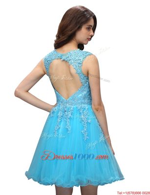 Free and Easy Sleeveless Appliques Backless Formal Evening Gowns