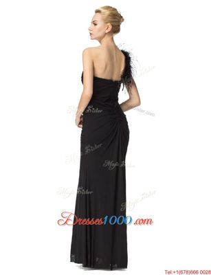 Fabulous One Shoulder Sleeveless Chiffon Ruching Zipper