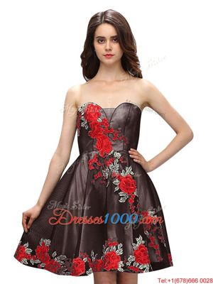 Inexpensive Multi-color Sweetheart Neckline Embroidery Prom Dresses Sleeveless Zipper