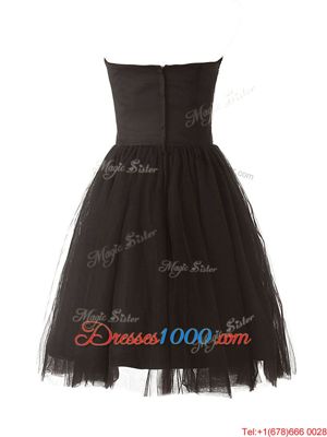 Sumptuous Beading Prom Party Dress Black Zipper Sleeveless Mini Length