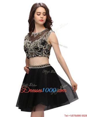 Adorable Navy Blue Scoop Criss Cross Beading Formal Evening Gowns Sleeveless