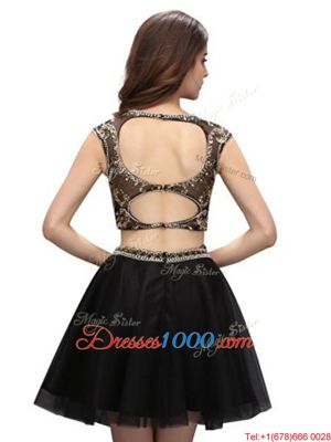 Adorable Navy Blue Scoop Criss Cross Beading Formal Evening Gowns Sleeveless