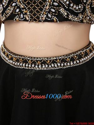 Adorable Navy Blue Scoop Criss Cross Beading Formal Evening Gowns Sleeveless