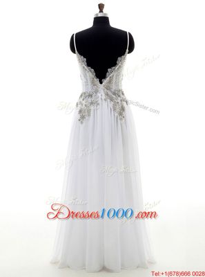 Fitting Scoop White Sleeveless Satin Sweep Train Zipper Bridal Gown for Wedding Party