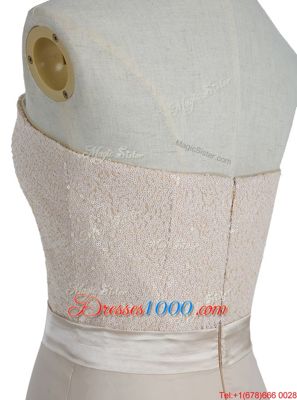 Mermaid Champagne Homecoming Dress Online Prom and Wedding Party and For with Sequins Sweetheart Sleeveless Brush Train Zipper