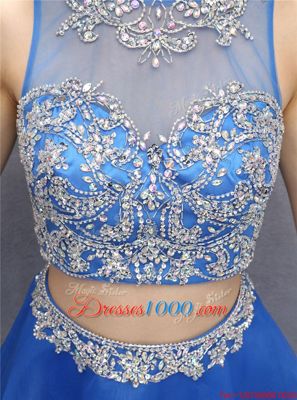 Latest Scoop Organza Sleeveless Mini Length Club Wear and Beading