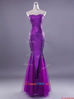 Unique Mermaid Red Sweetheart Zipper Sequins Homecoming Dress Sleeveless