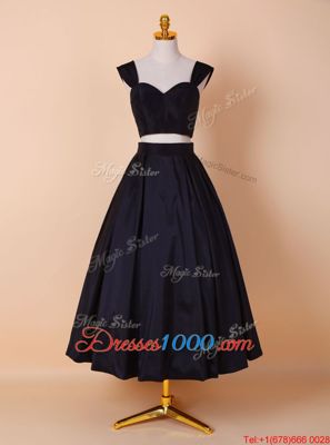 Adorable Black Prom Gown Prom and For with Ruching Straps Sleeveless Zipper