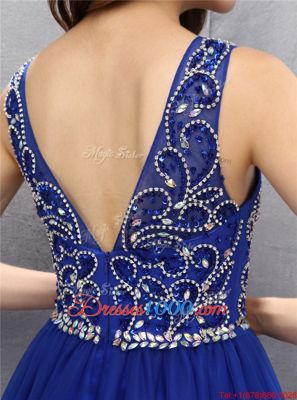 Stylish Sleeveless Beading Zipper Prom Evening Gown