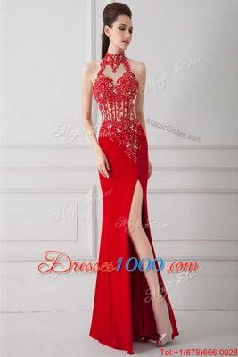 Spectacular Sleeveless Zipper Floor Length Beading and Appliques Dress for Prom