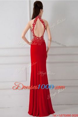 Spectacular Sleeveless Zipper Floor Length Beading and Appliques Dress for Prom