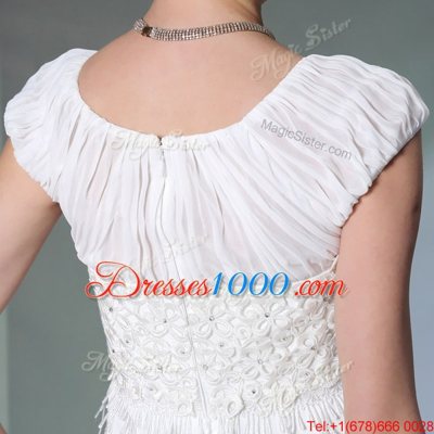 Cheap Scoop Sleeveless Zipper Floor Length Lace Dress for Prom