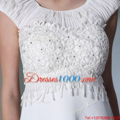 Cheap Scoop Sleeveless Zipper Floor Length Lace Dress for Prom