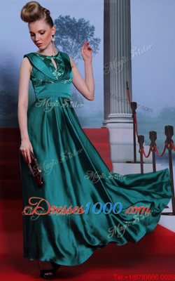 Best Scoop Sleeveless Belt Side Zipper Prom Party Dress