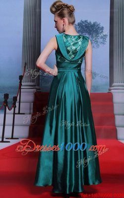 Best Scoop Sleeveless Belt Side Zipper Prom Party Dress