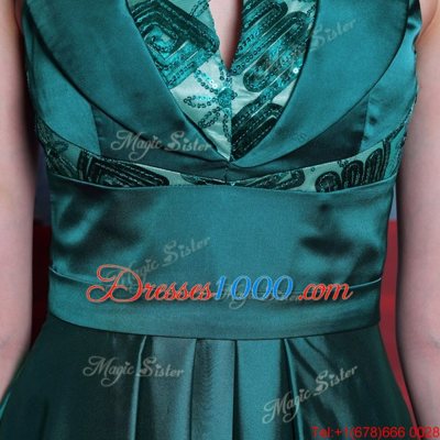 Best Scoop Sleeveless Belt Side Zipper Prom Party Dress