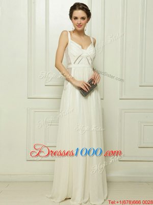 Sexy Sleeveless Ruching Zipper Prom Dresses