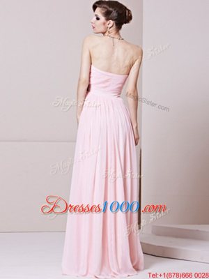 Sleeveless Beading Zipper Evening Dress