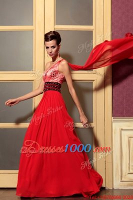 Sleeveless Beading Side Zipper Homecoming Dress